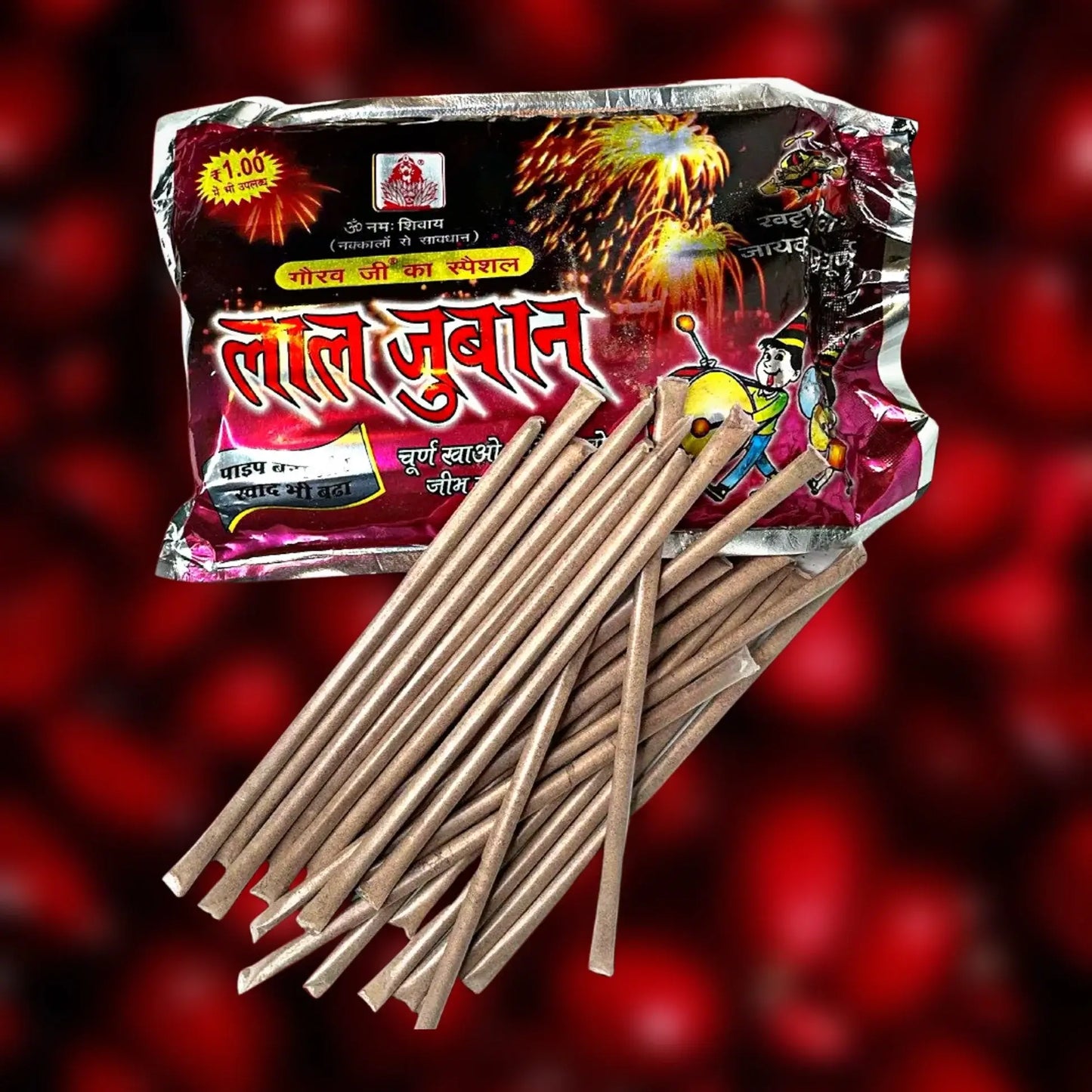 Lal Juban churna stick Indian spicy candy,
Nostalgic Indian masala candy,
Tangy churan stick from India